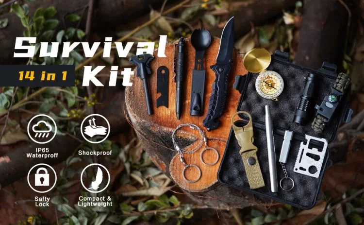 Outdoor Camping Gear Hiking Emergency Equipment Rescue First Aid Outdoor Survival Kit