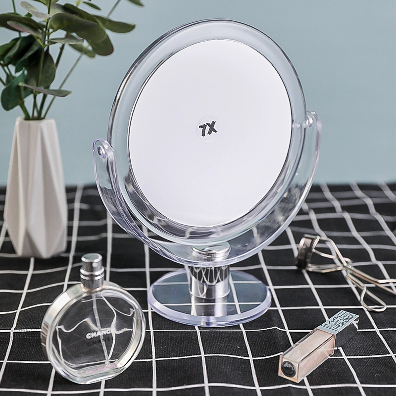 Portable Shinning Round Small Travel Customizable Magnification Makeup Mirror
