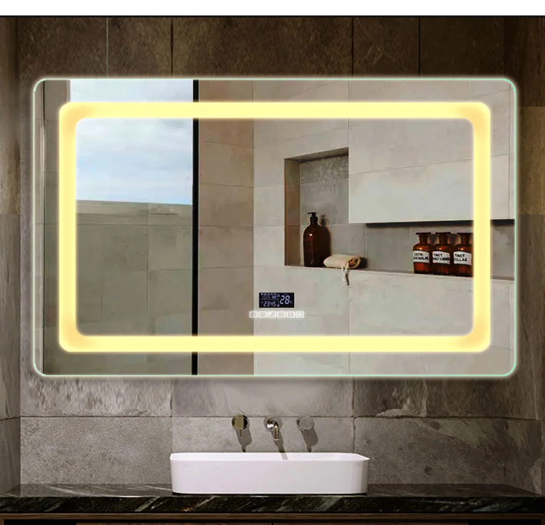 Modern Design Wall Mounted Anti Fog Round Smart LED Backlit Bath Mirror Bathroom Mirror with Light