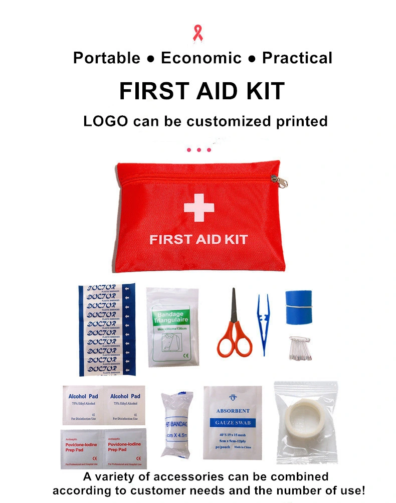 Red Small First Aid Kit Emergency Kit