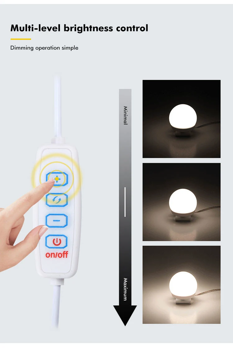 Dimmable LED Makeup Vanity Mirror Lights