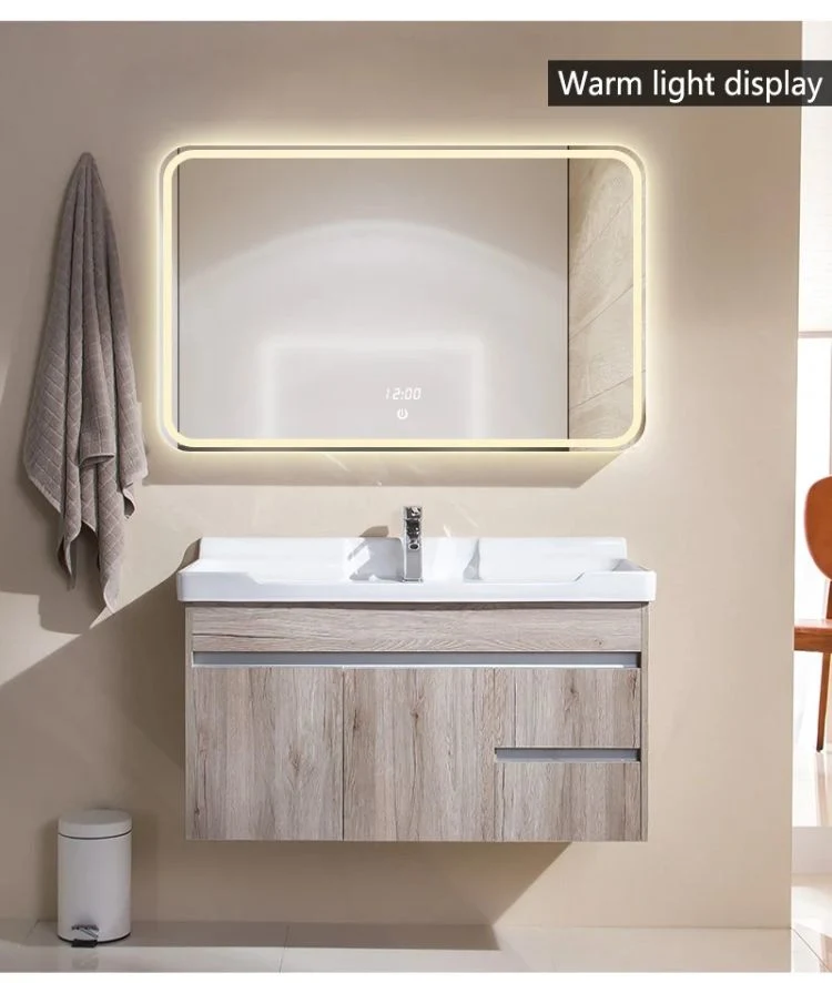 Smart Mirror Home Hotel Bathroom Mirror LED with Time Temperature Display