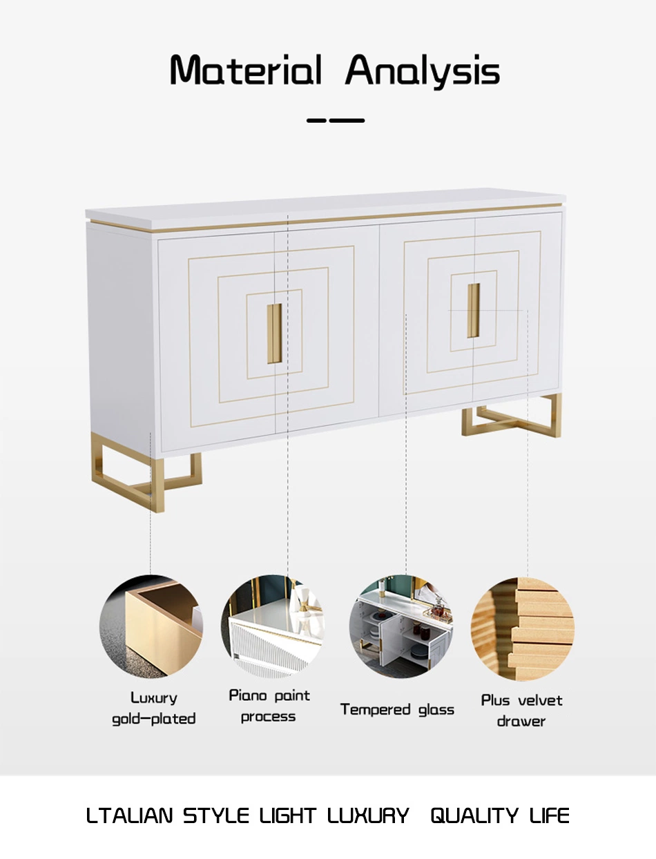 Modern Living Room Cabinet Furniture Luxury Design Hall White Wood Console Table Sideboard for Hotel Furniture