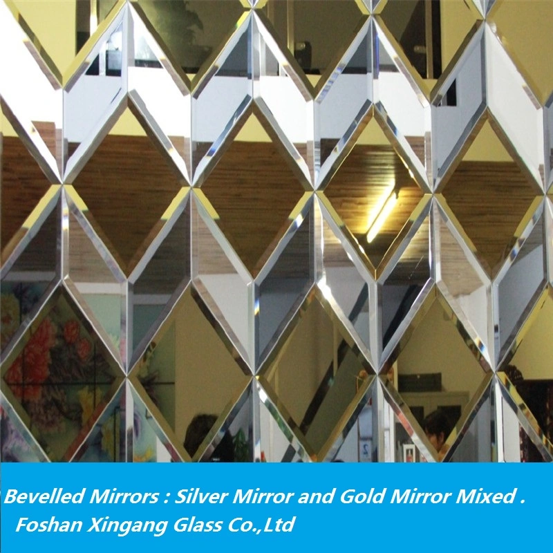 Interior Designer Designed Beveled Edges Mirror for Wall Decoration Coloured Mirror
