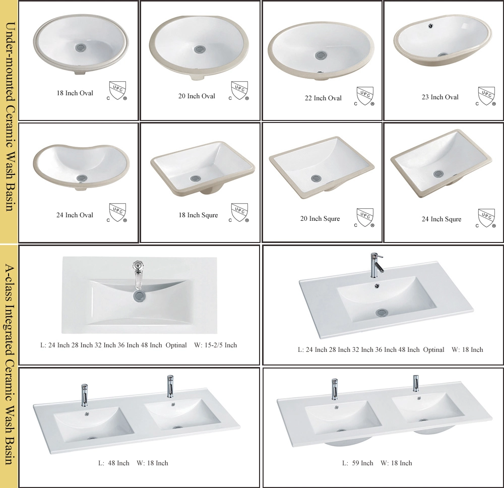 Luxury 60&quot; Single Sink Solid Wood Bathroom Cabinet