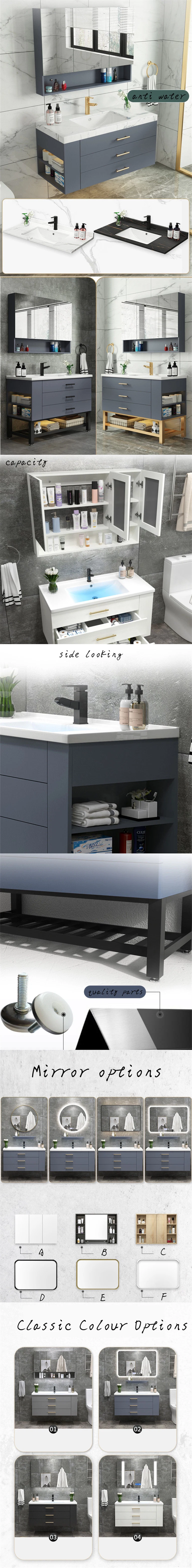 Wholesale Modern Hotel Wall Bathroom Cabinet Wooden Home Furniture Bathroom Vanity