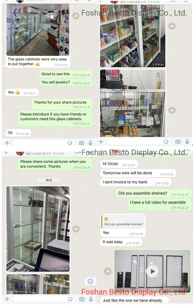 78 Inch Glass Display Cabinets with LED Lights and Glass Shelves for Vape Store, Smoke Shop, Jewelry Store, Tabacco, Cigeratte Store, Retail Display.