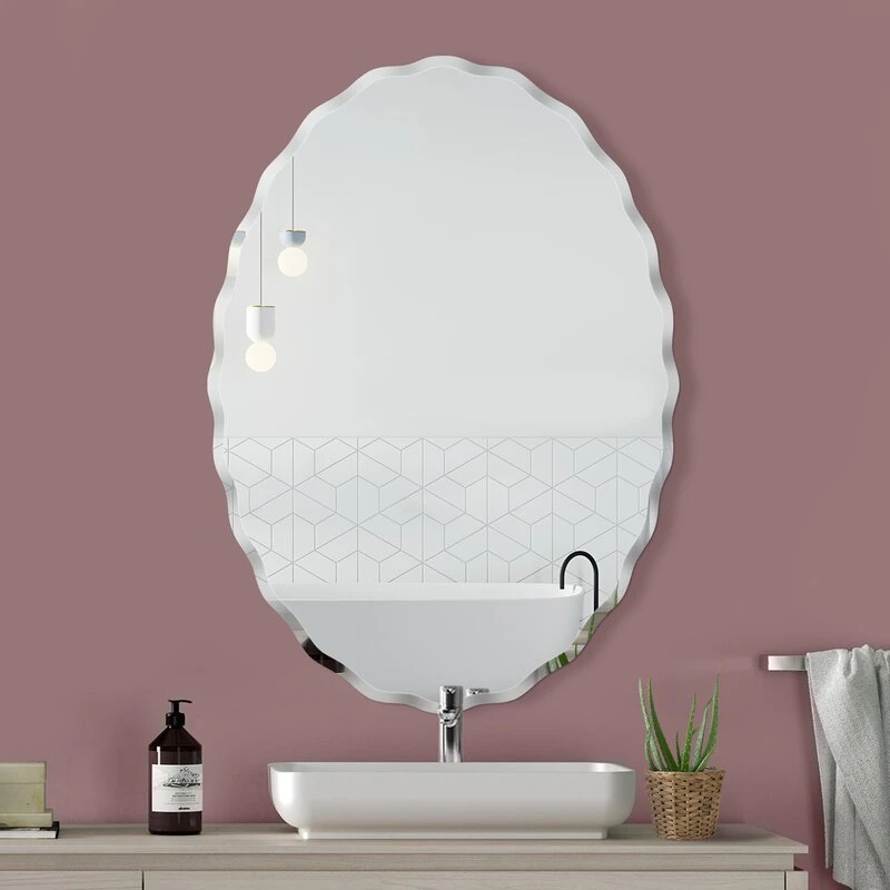 Ortonbath 32&prime;&prime; Round Wall Mirrors Decorative, Large Silver Mirror for Living Room, Modern Accent Mirror Wall Decor for Foyer, Bathroom, Fireplace