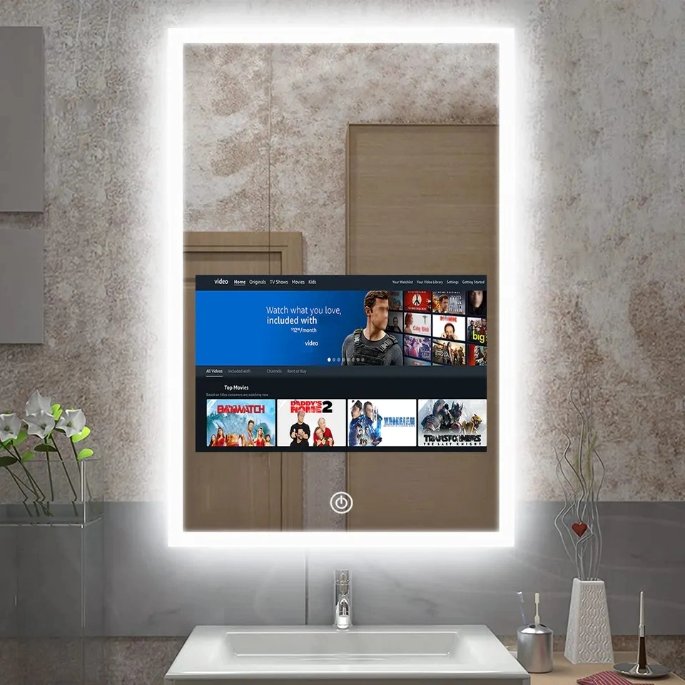 Wholesale Smart Mirror Hotel Home Project Touch Screen TV Mirror Android WiFi Apps Backlit Light Smart Mirror Bathroom