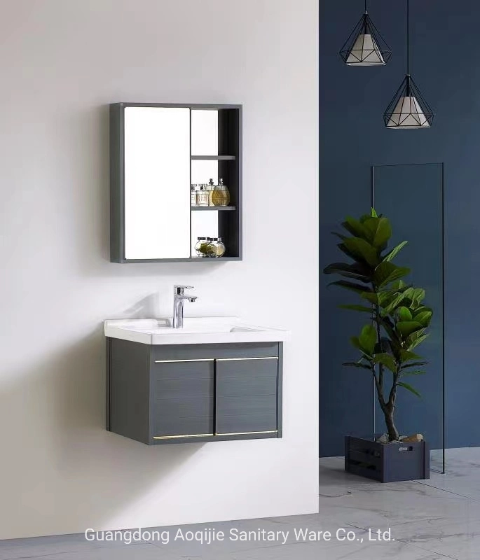 Modern Bathroom Cabinet Aluminum Cabinet 60-80 in Vaniry with Mirror Cabinet