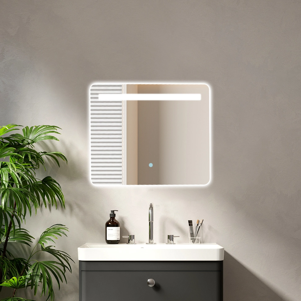 Modern Style Wall Mounted Bathroom LED Illuminated Touch Screen Smart Mirror