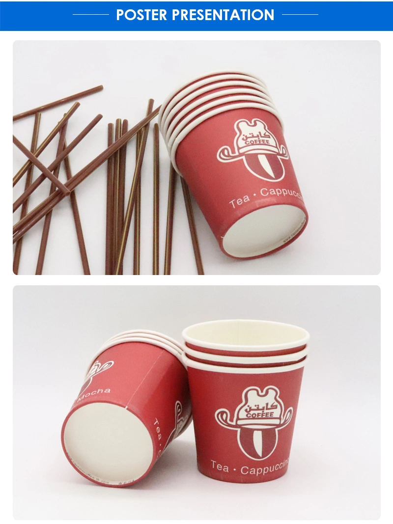 Customized Logo Disposable Eco-Friendly 4oz Hot Drinking Paper Cups