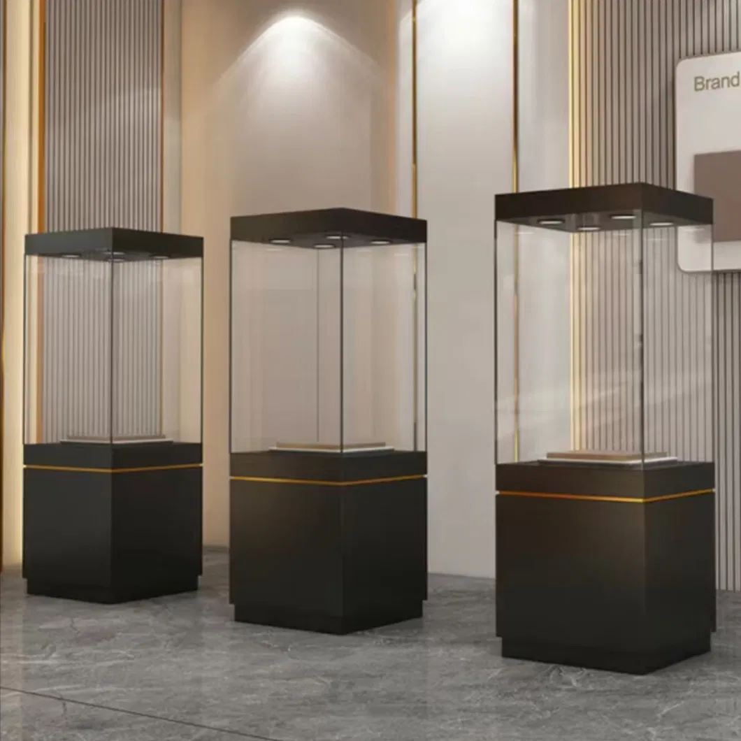 Customize Store Fixture Jewelry Display Rack Display Watch Boutique Clear Glass Jewelry Display Showcase Cabinet