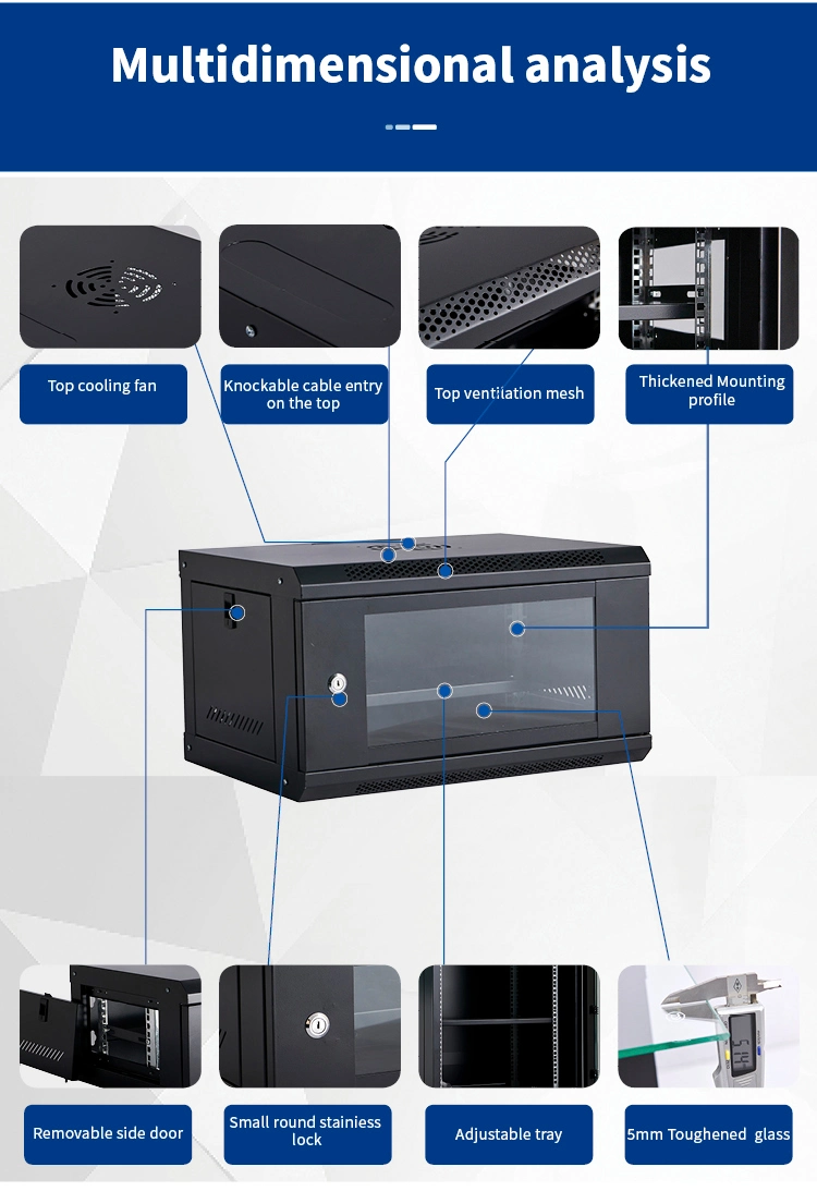 19&quot;Inch SPCC China Manufacturer Wall Mount Server Network Rack Cabinet 4u 6u 9u 12u 15u