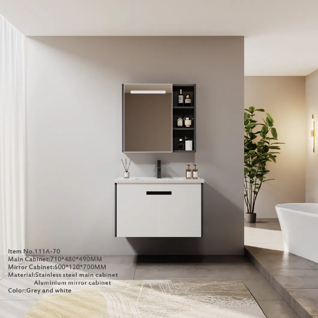 Simple Style Cheap Price Aluminium Mirror Cabinet Stainless Steel Bathroom Cabinet