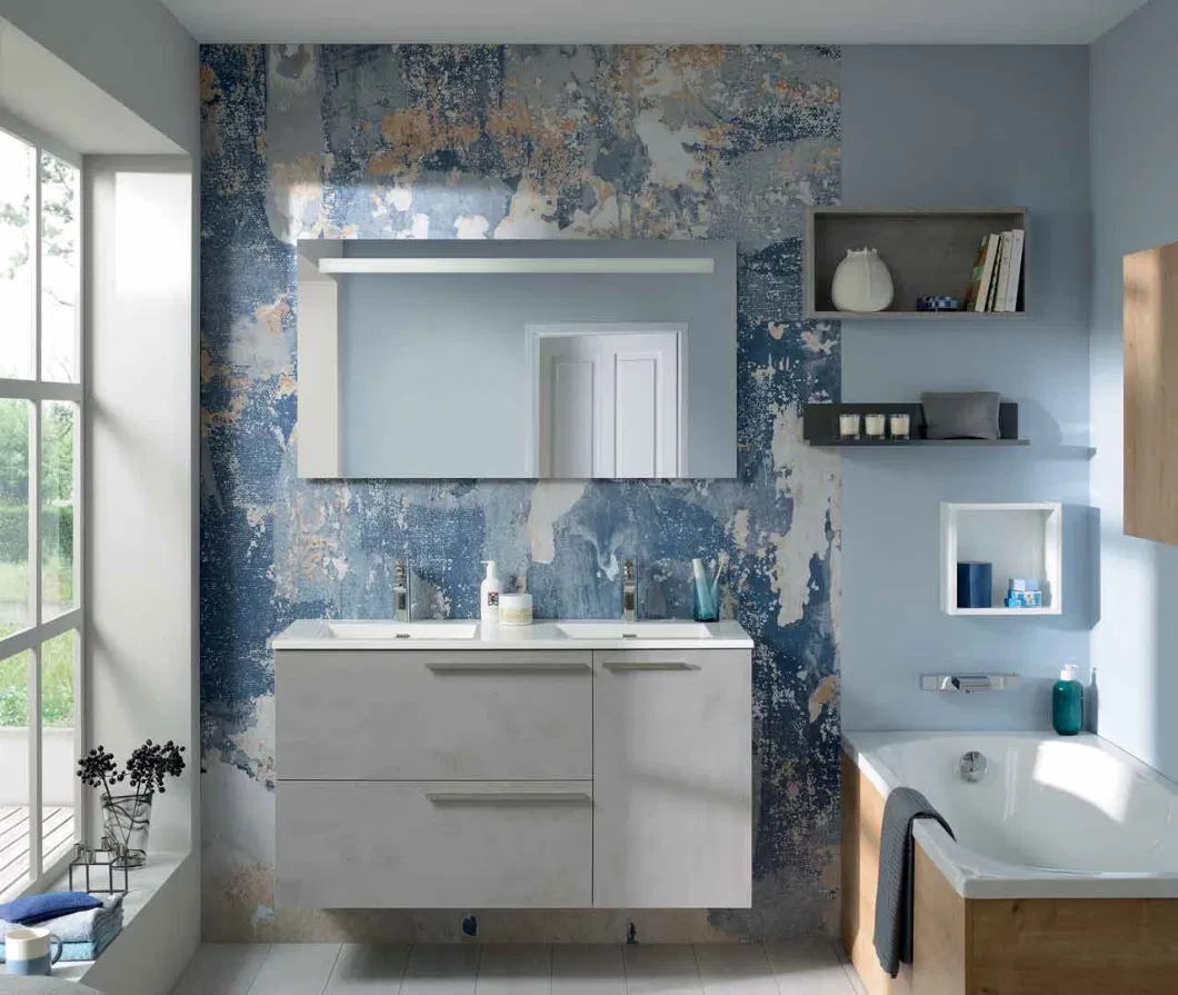 Solid Wood Luxury White Floor Standing Bathroom Furniture Cabinet Vanity Customize Bathroom Cabinet