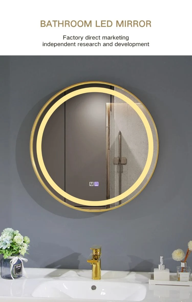 Customizable Smart Mirror Oval Styling Home Vanity Mirror LED Makeup Mirrors Illuminated Touch Switch Anti-Fog Decoration LED Mirrors for Fog-Free Bathroom Use