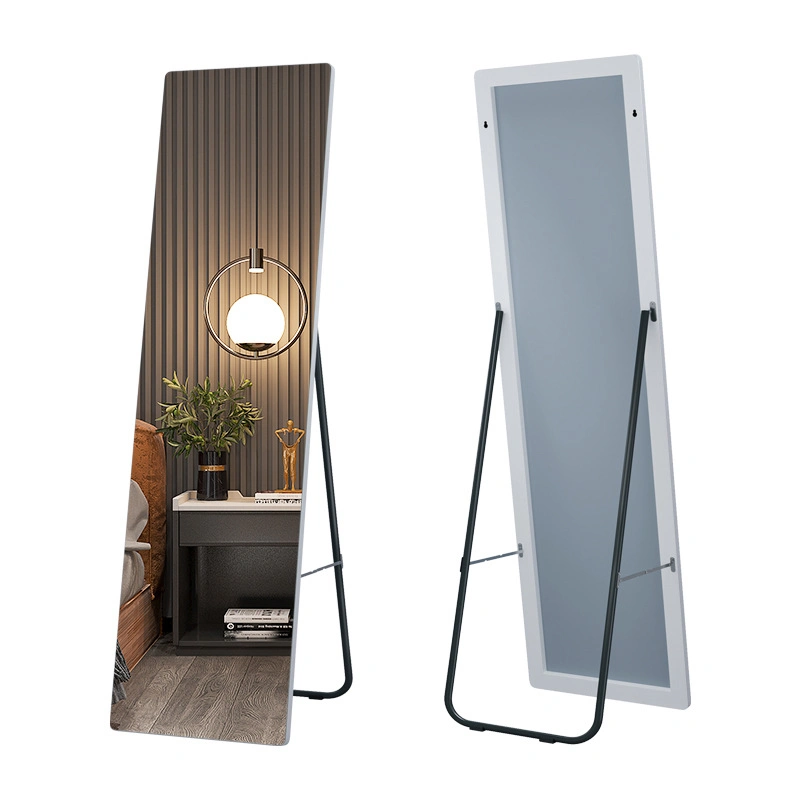 Dressing Mirror Home Frameless Bedroom Sticker Corner with Lights Smart LED Dressing Mirror Wall Hanging Full-Length Mirror Floor Mirror