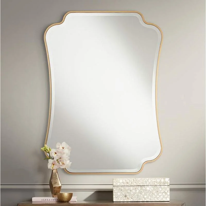 Antique Gold Scalloped Mirror