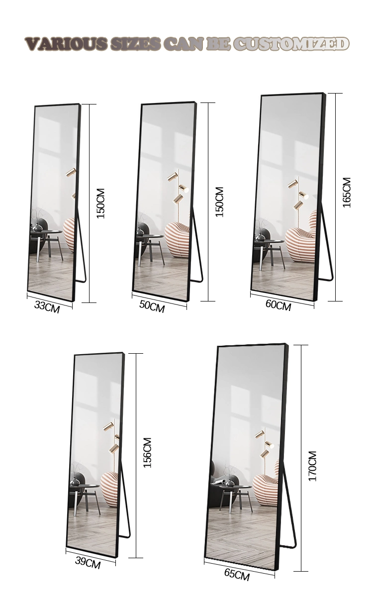 Hot Sale PS Framed Full Length Standing Floor Dressing Mirror
