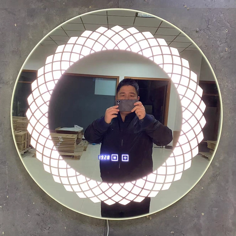 New Design Home Makeup 3 Color Illuminated Round Bathroom LED Mirror