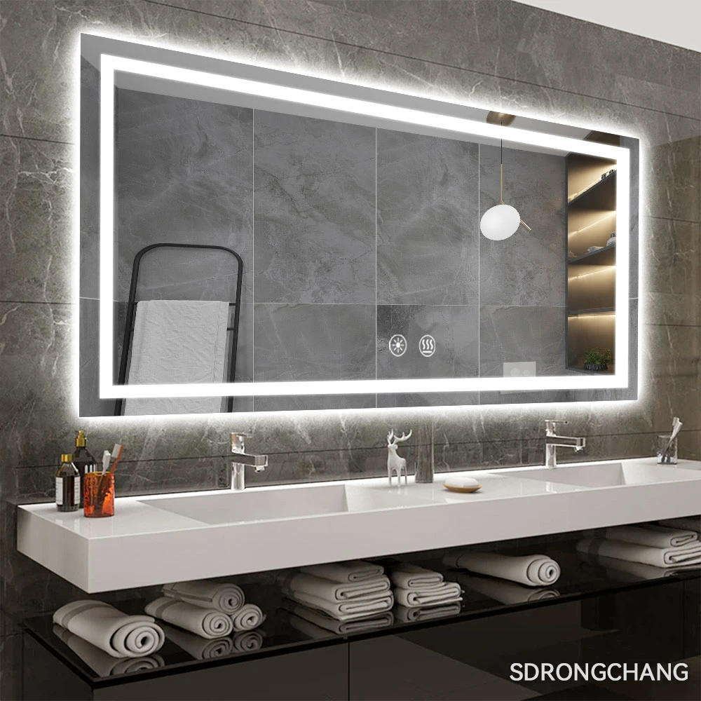 Modern Frameless Full Length Dressing Mirror Anti-Fog Dimming Light Bathroom Smart Mirror