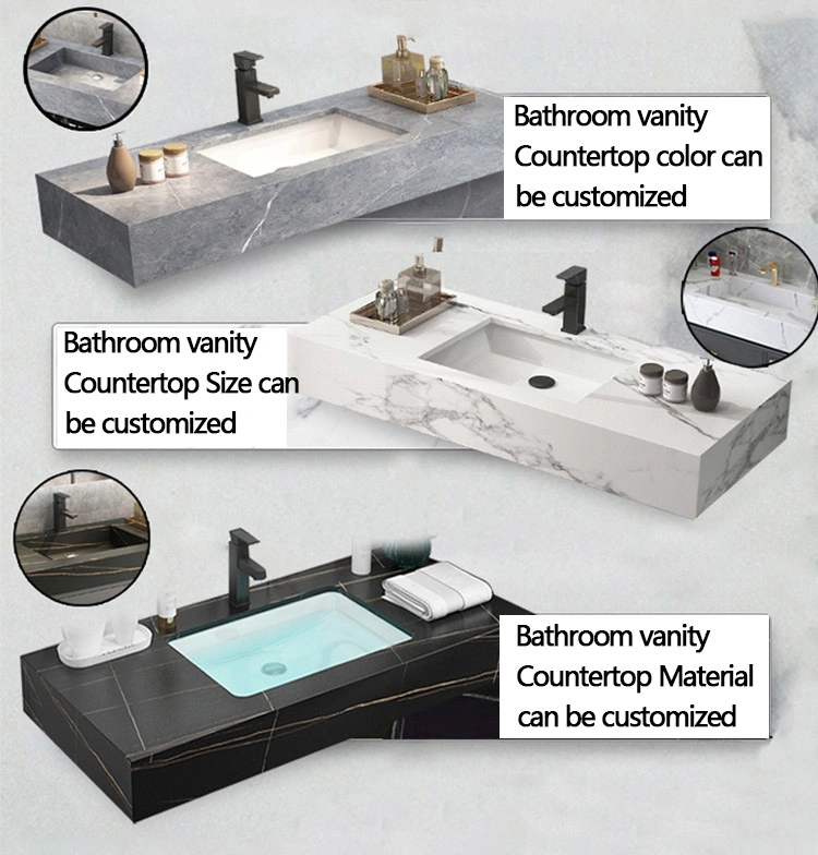 Marble Bathroom Vanity Wash Basin Cabinets Bathroom Mirror