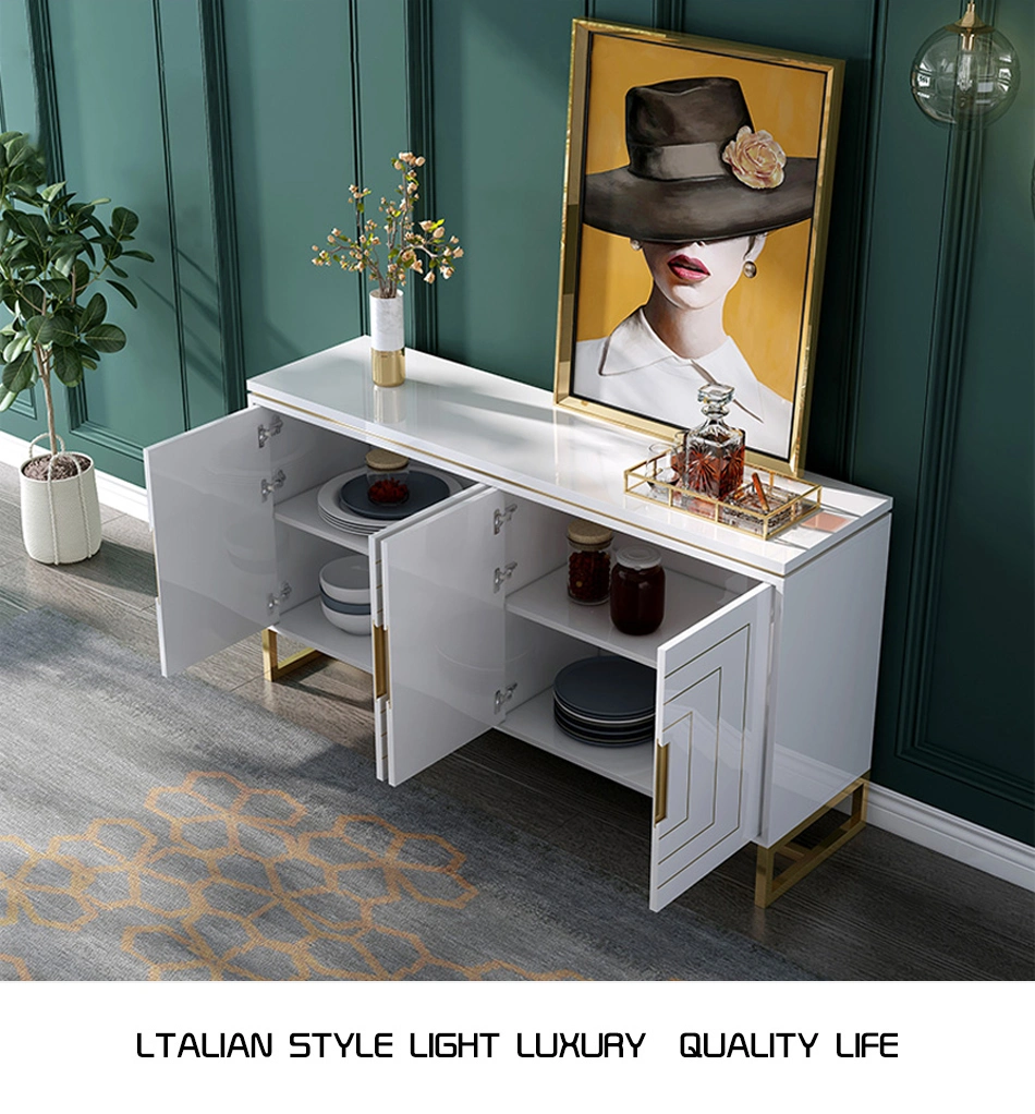 Modern Living Room Cabinet Furniture Luxury Design Hall White Wood Console Table Sideboard for Hotel Furniture