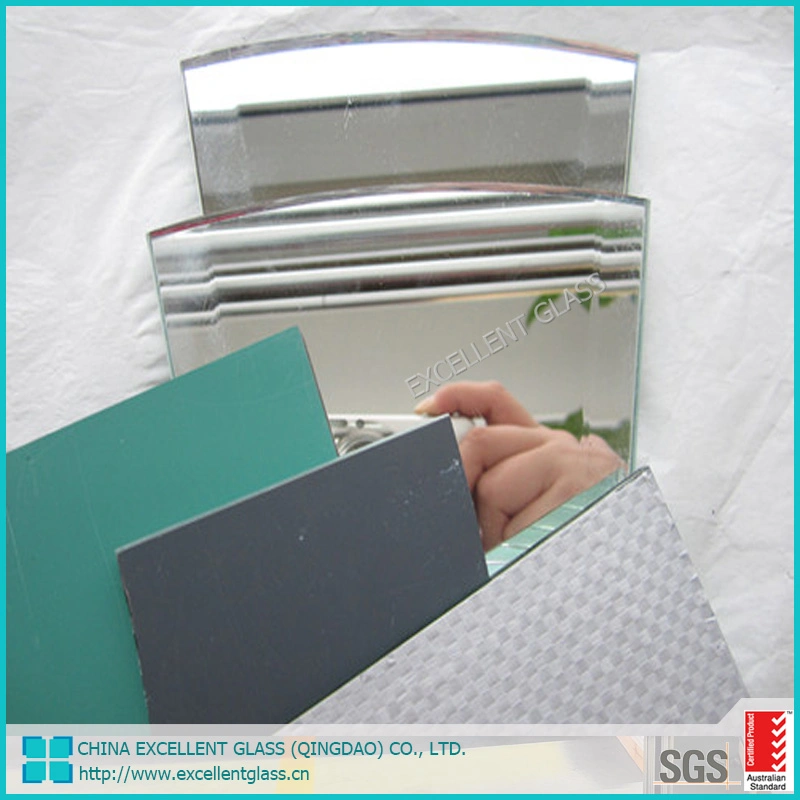 4mm Silver Mirror Bathroom Mirror Wall Mirror Vinyl Backed Safety Mirror with AS/NZS 2208: 1996 Certification Ultra Clear Silver Mirror Glass Factory Customize