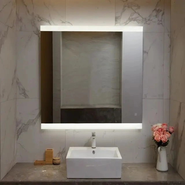 Hotel Custom Made Frameless Wall Mirrors Rectangular Classic Extra Large Floor Mirror with LED Light