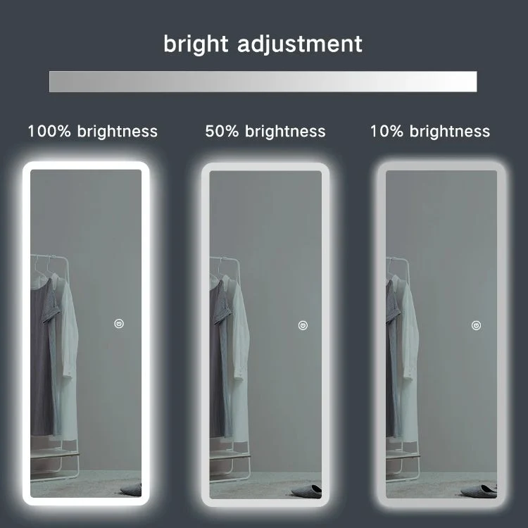 Hot Selling LED Light Full Length Dressing Mirror Single Touch Switch