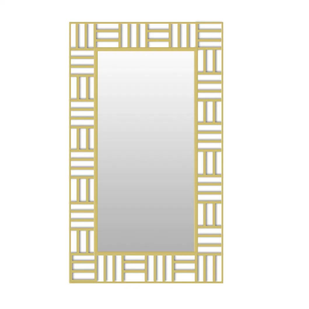 2022 Top Selling Large Gold Metal Framed Mirror Rectangluar Bathroom Mirror