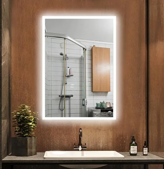 Customize Horizontal&Vertical Wall Mounted Vanity LED Mirror Backlit Bathroom Smart Mirror with Anti-Fog