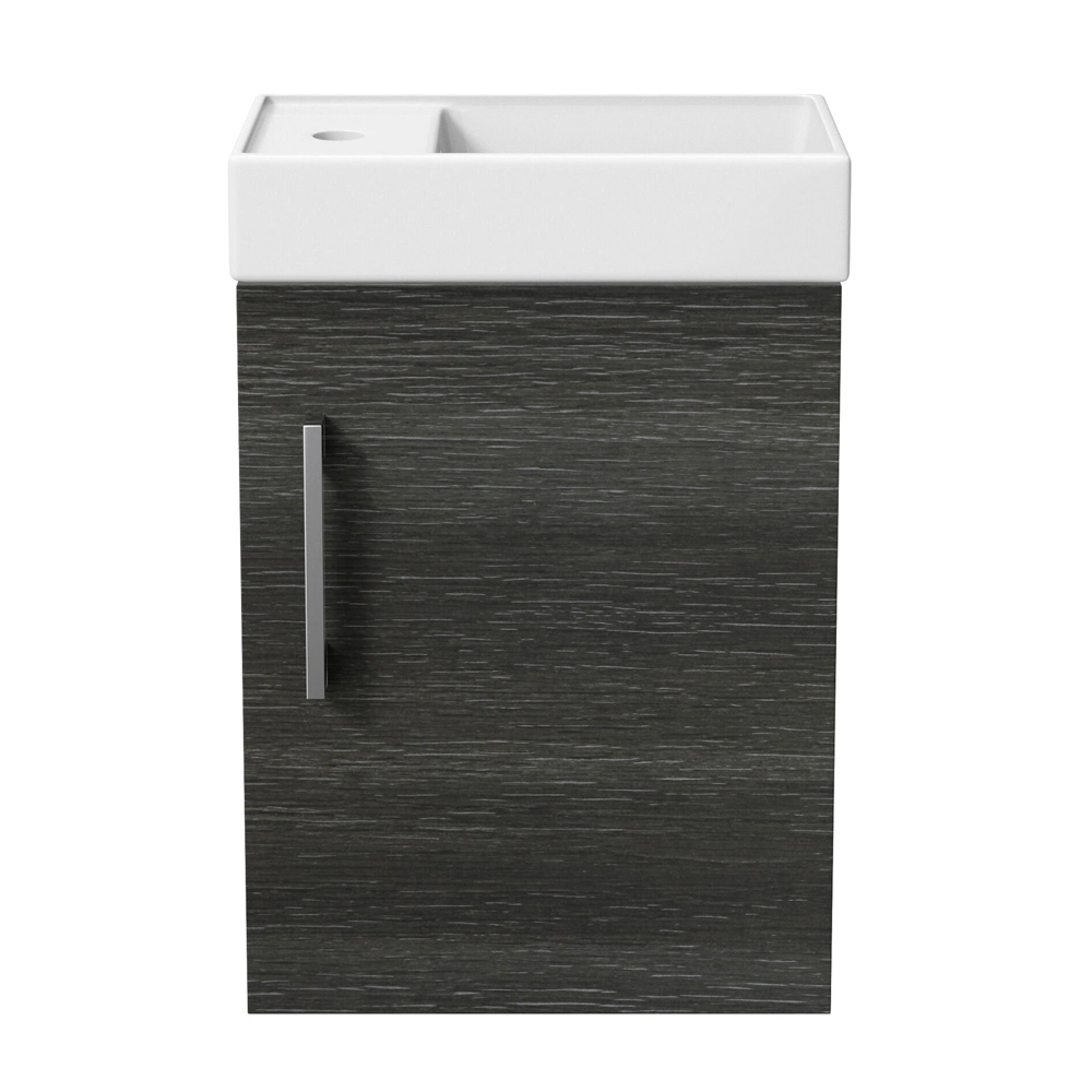 Modern Charcoal Grey Bathroom Floorstanding Vanity Furniture 400mm