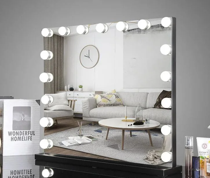 Touch Screen Makeup Mirror Dressing Table Mirror with Light Bulb