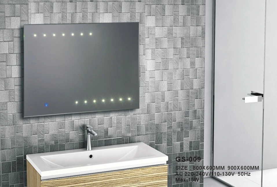 Vertical Rectangle Wall LED Triangle Small Clackroom Bath Room Smart Mirror