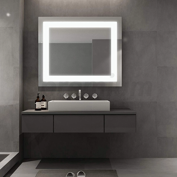 Smart Hotel LED Light Bath Mirror Designer Nordic Bathroom Touch Screen Mirror Bluetooth Mirrors