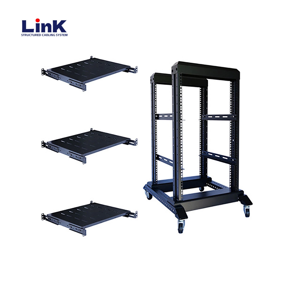 12u Rolling Network Rack Built-in Handles Portable Enclosure Server Audio Telecom Equipment Cabinet