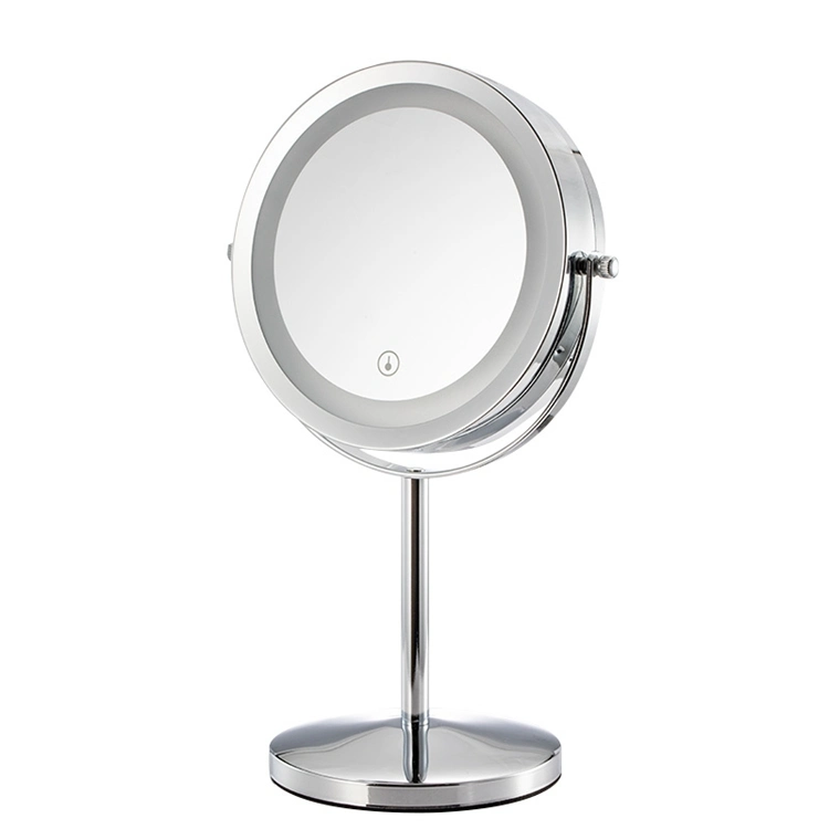 Glass Vanity Lighted Hollywood LED Desktop Makeup Mirror with Lights