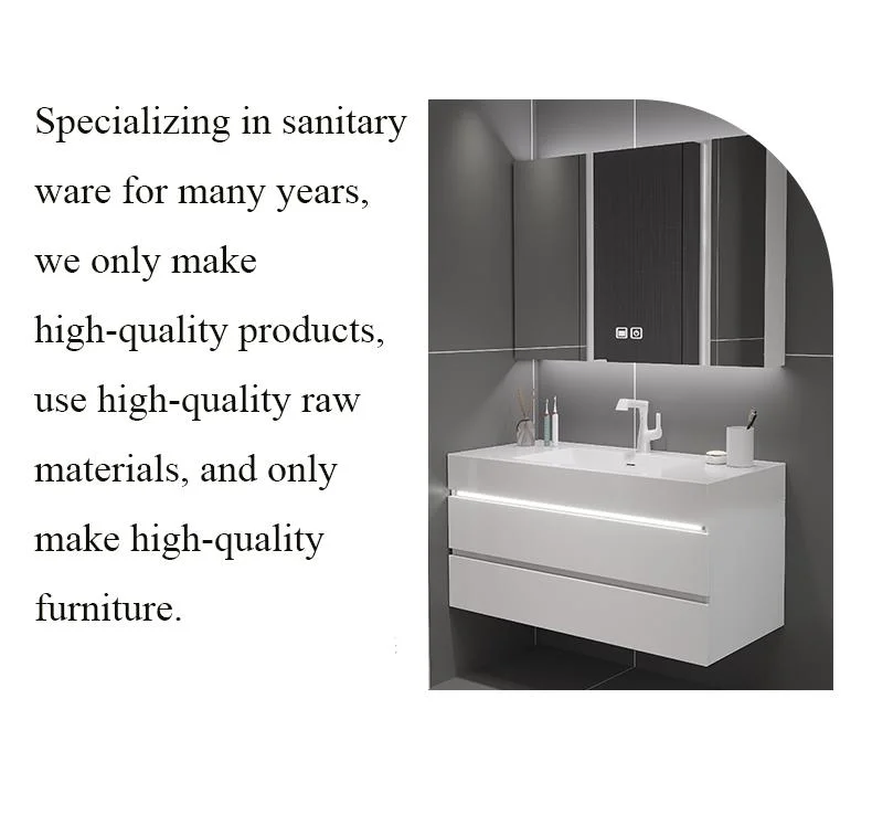 Cost-Effective Bath Furniture Wooden Bathroom Vanity with LED Mirror