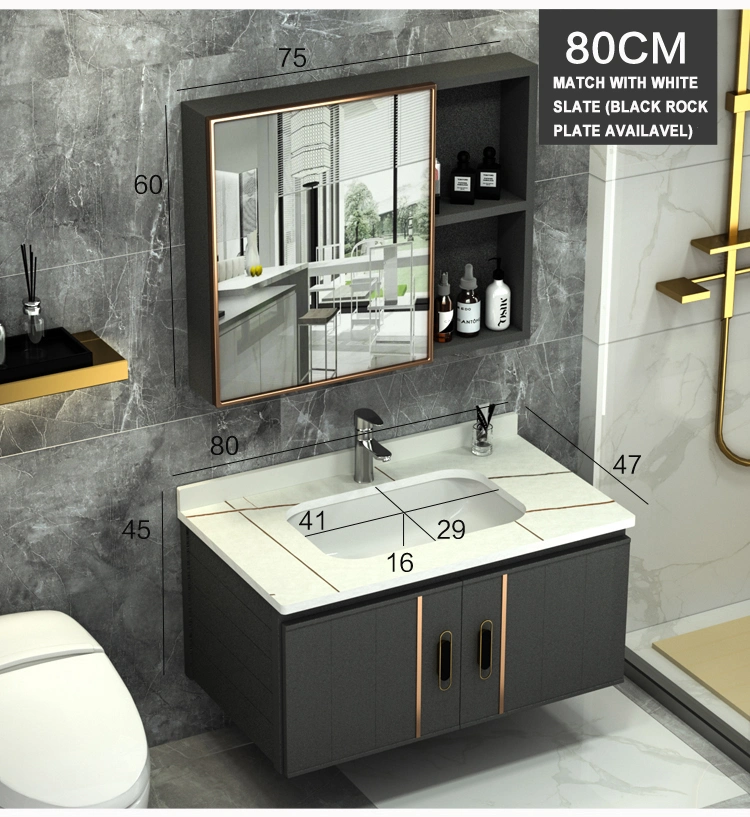 China Wholesale Customizable Modern Style Home Aluminum Furniture Bathroom Vanities Cabinet