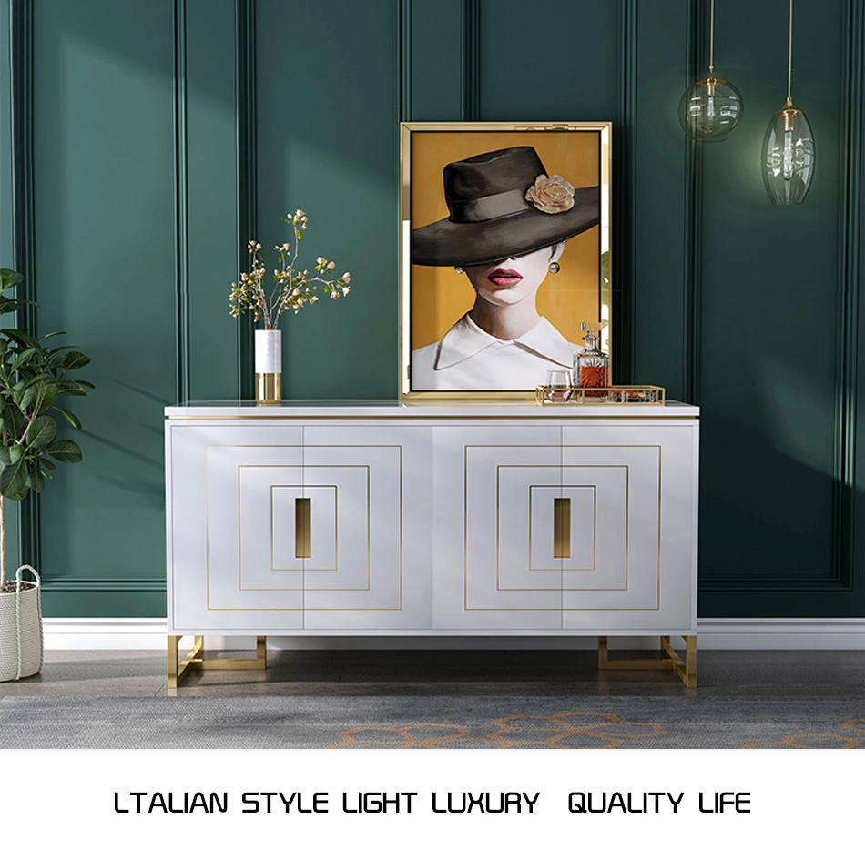 Modern Living Room Cabinet Furniture Luxury Design Hall White Wood Console Table Sideboard for Hotel Furniture