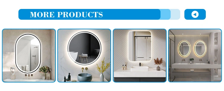 Modern Designer Hotel Salon Bathroom Wall Mounted Anti Fog Touch Screen Bathroom Smart LED Mirror for Home Decoration