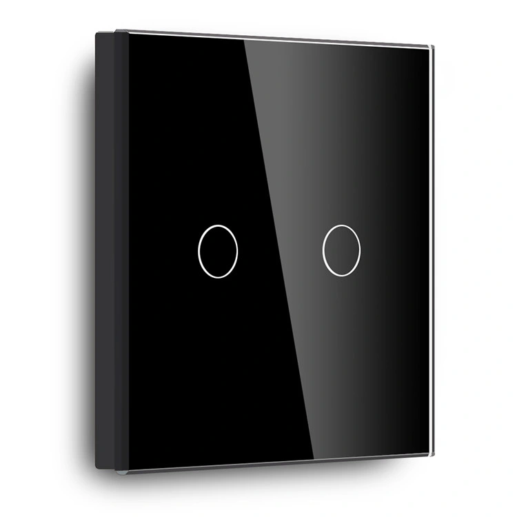 EU 2gang 2 Way Touch Screen Mirror LED Control WiFi Power Light Switch Lichtschalter Glasrahmen