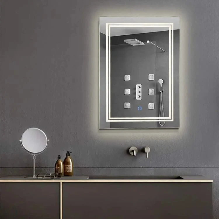 Mirrors Defogging Illuminated Smart Mirror Wall Mounted Lighted Mirror Hotel Bathroom