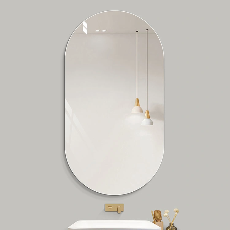 Full Length Tall Gym Mirror Tiles - 14 Inch X 4PCS Frameless Wall Mirror Set HD Vanity Make up Mirror for Wall