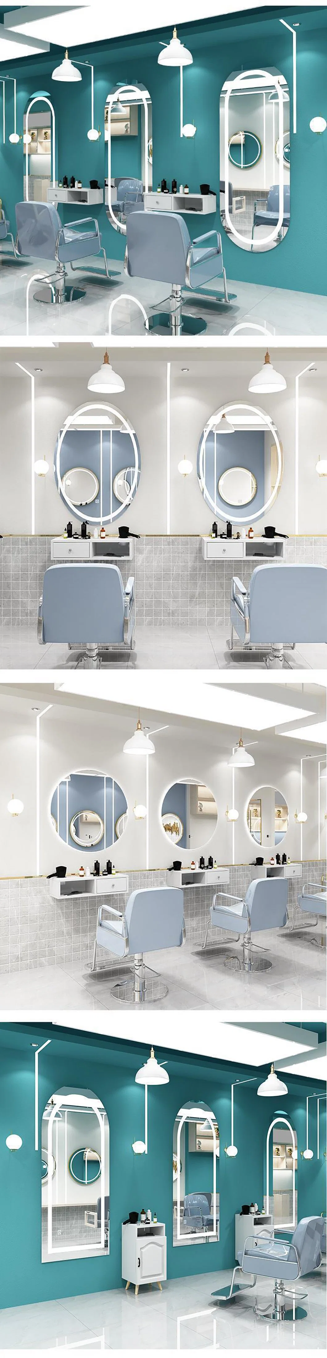 Wall Mounted LED Salon Mirror Light Smart Mirror Rectangle Defogger Dressing Wholesale Full Length Mirror LED