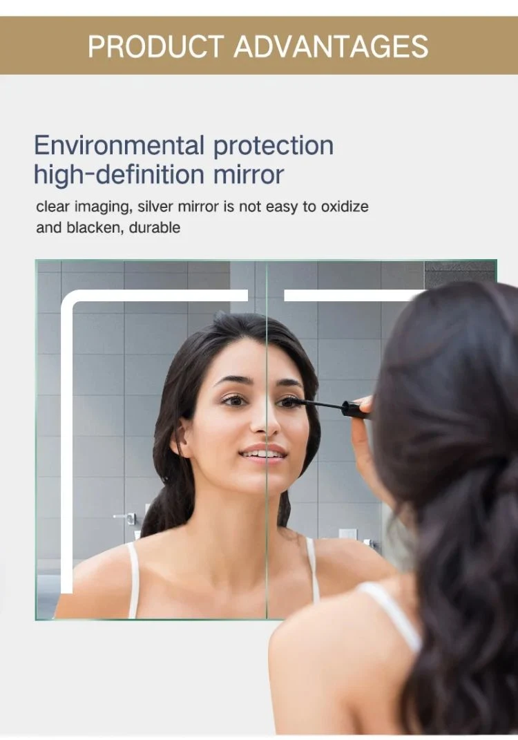 Modern Bathroom Mirror Silent Damping Hinge HD Magnifying
