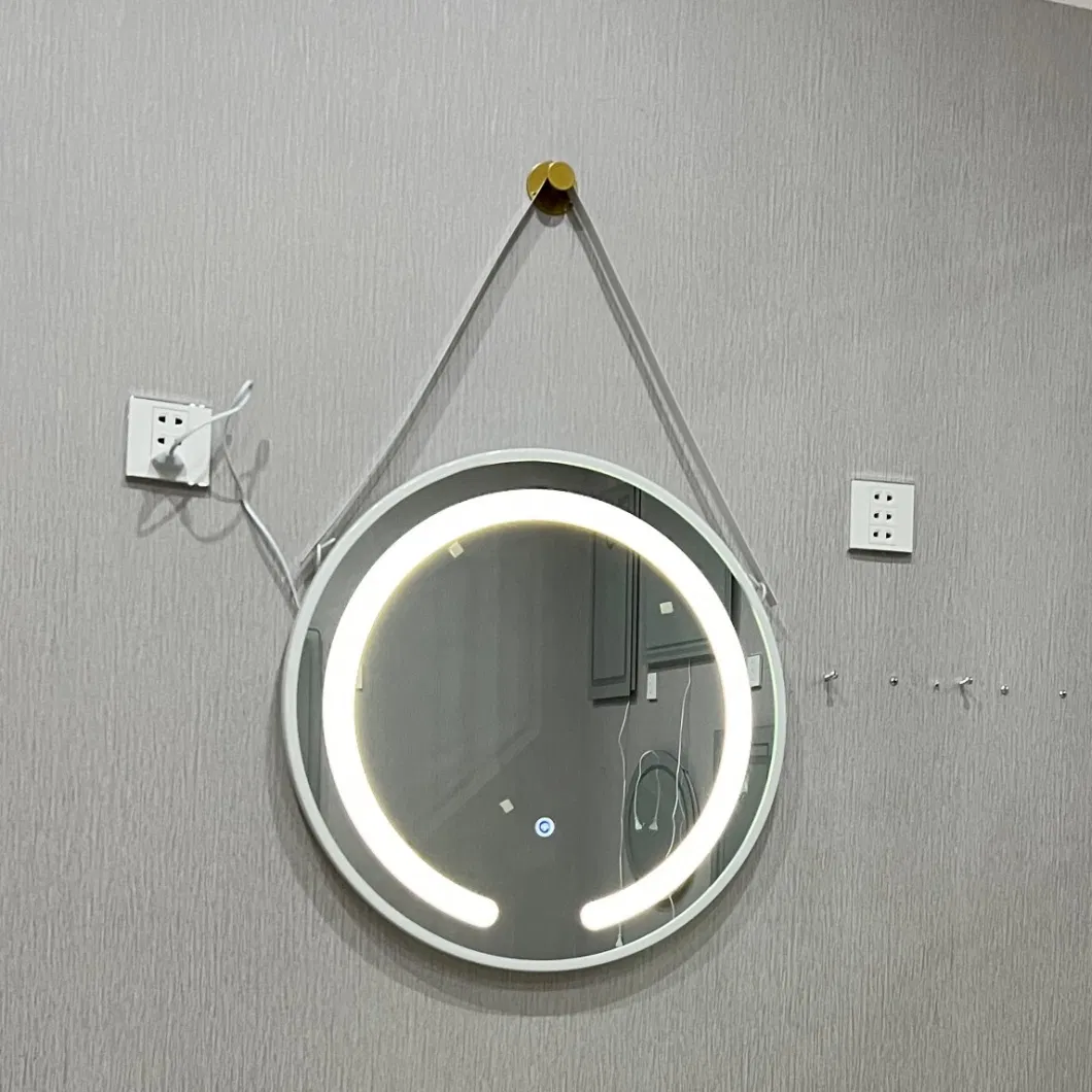 Bathroom Round Arch Capsule Metal Framed Wall Hanging Mirror Make up Mirror