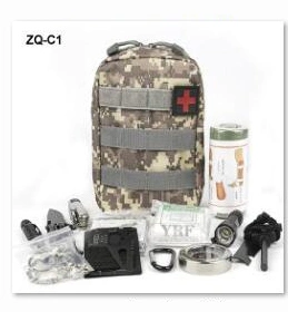 Civil Disaster Relief Backpack Survival LED Light Whistle Slow Down Belt Multitool Accessories Wild Adventure Trauma First-Aid Kit